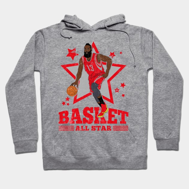 Harden Basketball The Beard Houston 13 All Star Hoodie by TEEWEB